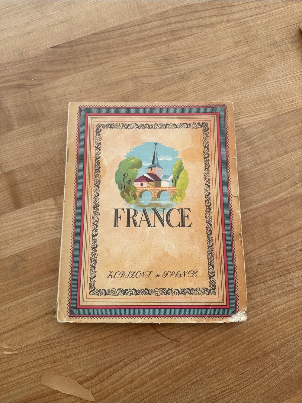 Vintage France Travel Booklet with Illustrated Cover